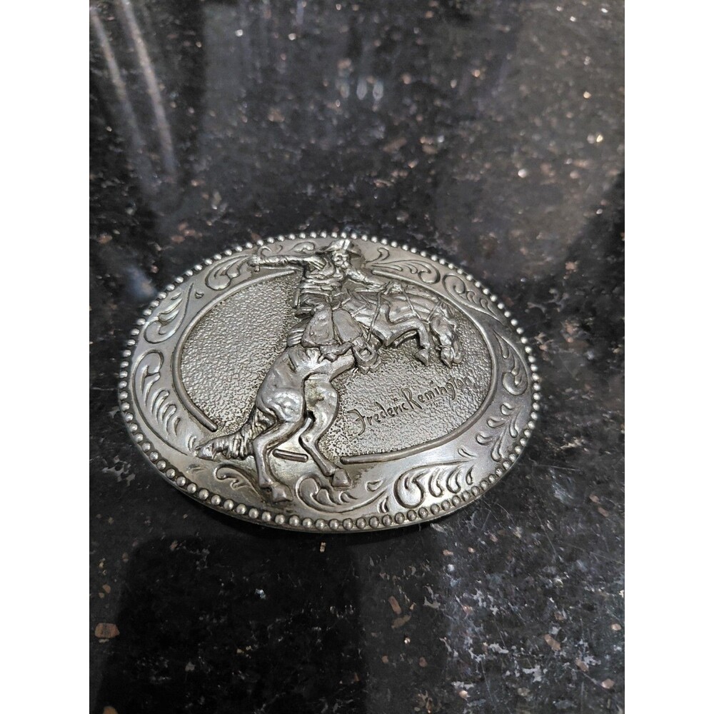 Frederic Remington-The Bronco Buster Belt Buckle Rodeo